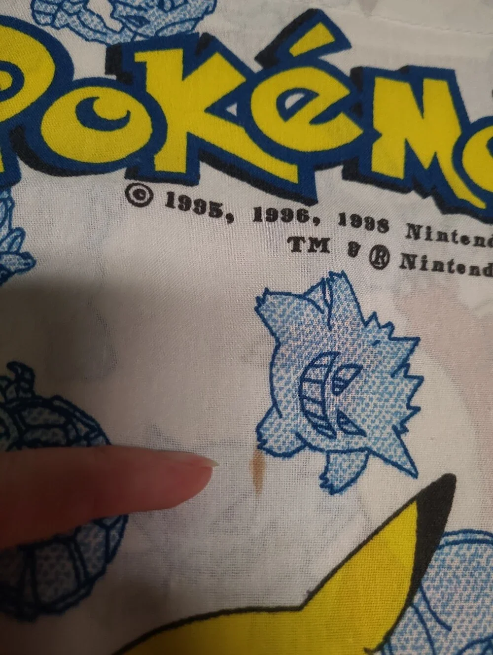 Vintage 1998 Pokemon Window Valance Curtains Pair Pikachu Snorlax Nintendo 83x17